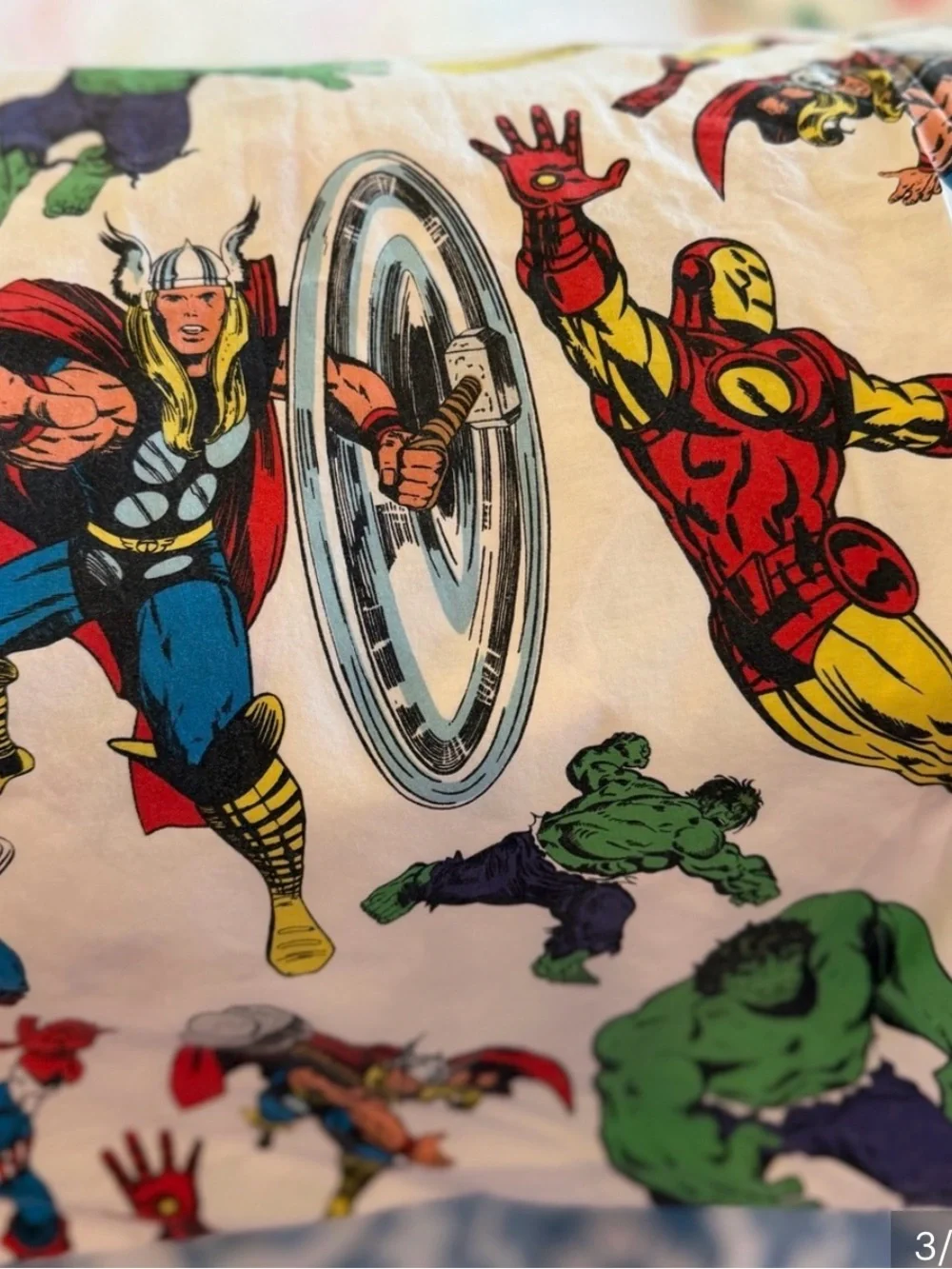 Pottery Barn Kids Marvel Comics Twin Duvet Cover Iron Man Hulk Thor Captain